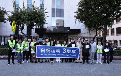 中国民主党洛杉矶全委会纪念白纸运动三周年